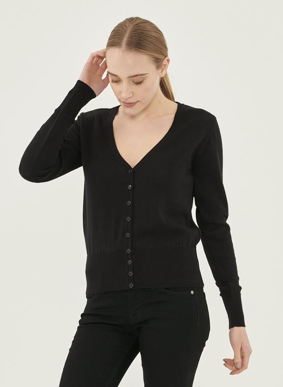 Cardigan V-Neck Black from Shop Like You Give a Damn