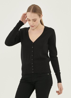 Cardigan V-Neck Black from Shop Like You Give a Damn
