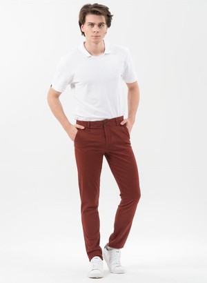 Slim Chino Pants Brown from Shop Like You Give a Damn