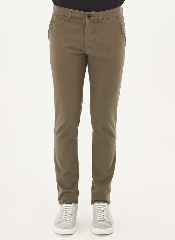Trousers Stretch Khaki from Shop Like You Give a Damn
