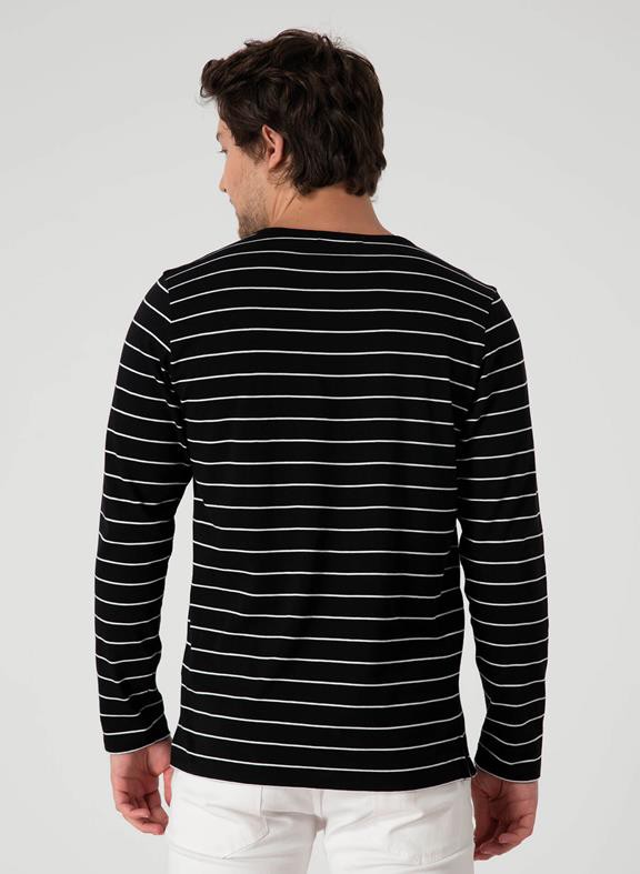 T-Shirt Longsleeve Striped Black from Shop Like You Give a Damn