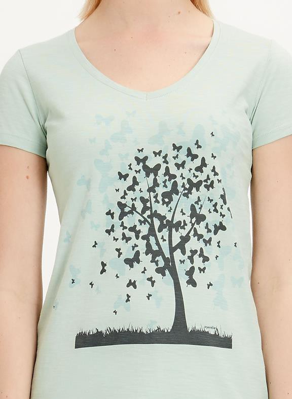 Organic Cotton T-Shirt With Tree Print from Shop Like You Give a Damn