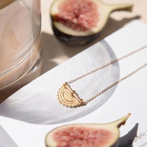Necklace Half Moon Pendant Gold Plated from Shop Like You Give a Damn