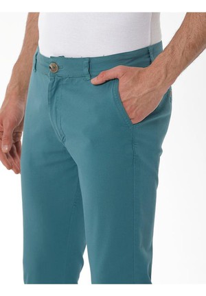 Chino Pants Slim Petrol Green from Shop Like You Give a Damn