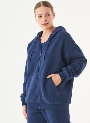 Sweat Cardigan Jale Dark Blue from Shop Like You Give a Damn