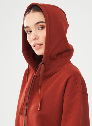 Sweat Jacket Red Brown from Shop Like You Give a Damn