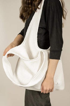 Tote Bag Cloud White Waffle from Shop Like You Give a Damn