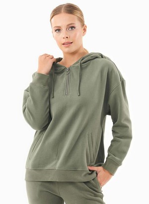 Sweat Hoodie Organic Cotton Mid Olive from Shop Like You Give a Damn