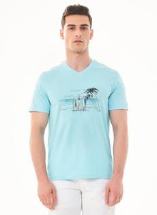 T-Shirt Beach Print Mint via Shop Like You Give a Damn