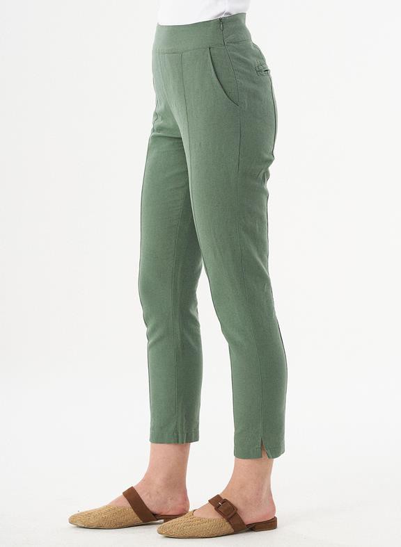 Trousers Linen Mix Green from Shop Like You Give a Damn