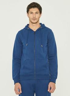 Hooded Sweat Jacket Organic Cotton Navy via Shop Like You Give a Damn