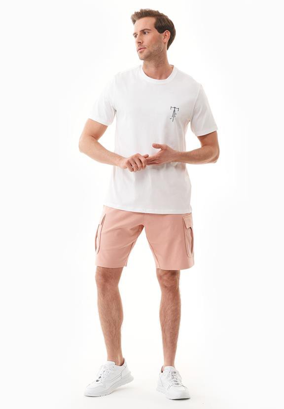 T-Shirt With Bike Print Off White from Shop Like You Give a Damn