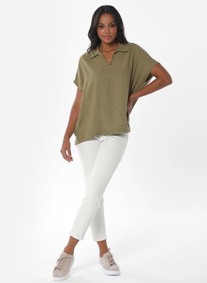 Blouse Olive Green from Shop Like You Give a Damn