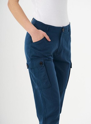 Cargo Pants Linen Blend Dark Blue from Shop Like You Give a Damn
