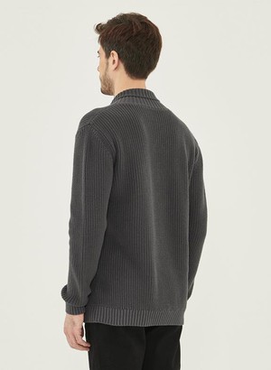 Shawl Collar Sweater Dark Grey from Shop Like You Give a Damn