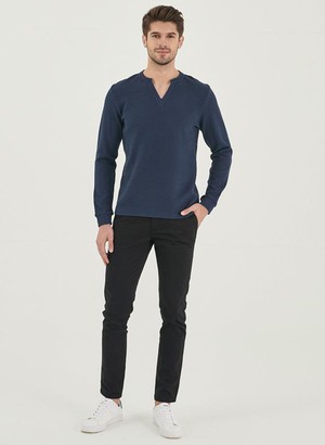 Top Long Sleeves Organic Cotton Navy from Shop Like You Give a Damn