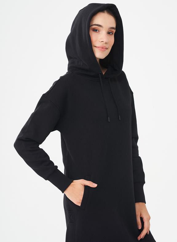 Long Hoodie Dress Black from Shop Like You Give a Damn