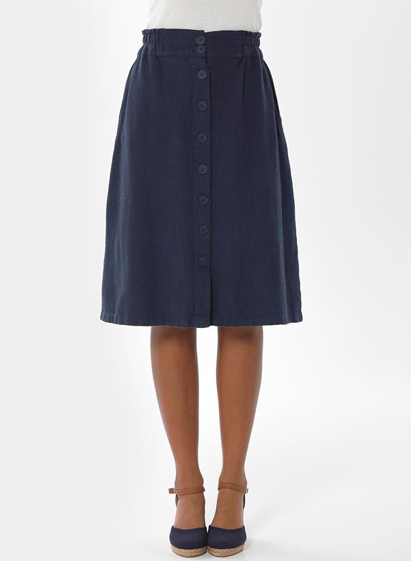 Skirt Buttons Dark Blue from Shop Like You Give a Damn