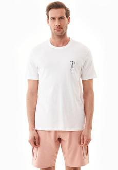 T-Shirt With Bike Print Off White via Shop Like You Give a Damn