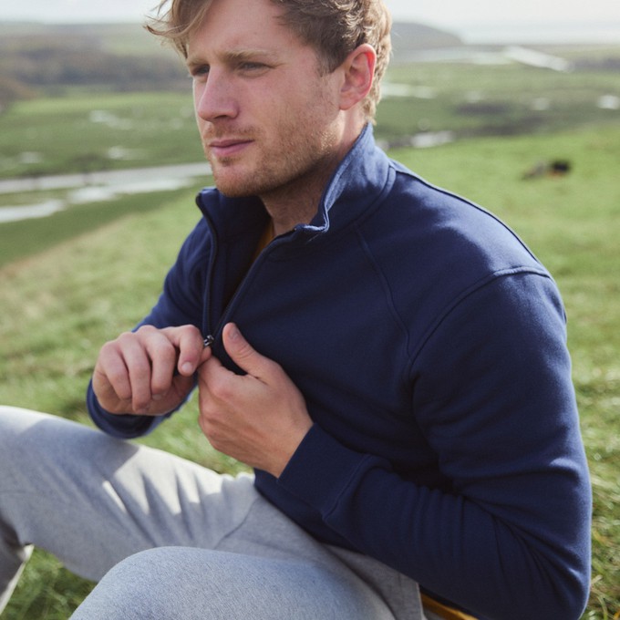 nevis organic cotton quarter zip from Silverstick