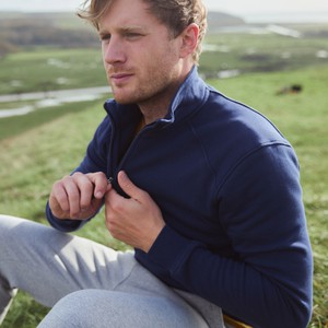 nevis organic cotton quarter zip from Silverstick