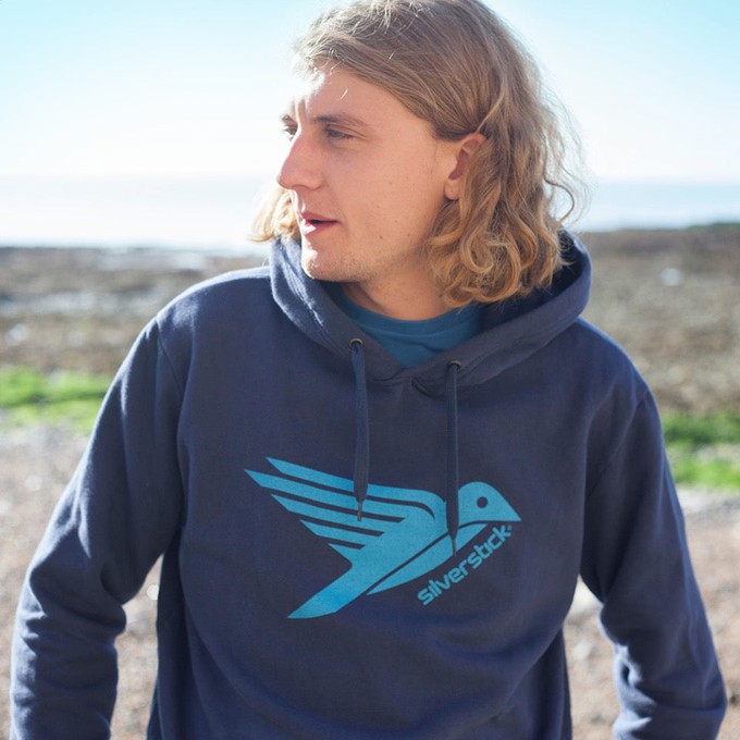 logo organic cotton hoodie from Silverstick