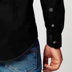Shirt - Slim Fit - Circular Black from SKOT