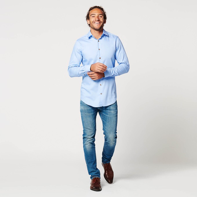 Shirt - Slim Fit - Circular Blue Contrast from SKOT