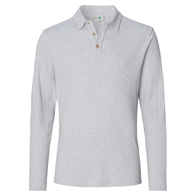 Longsleeve Polo - Grey Melange from SKOT