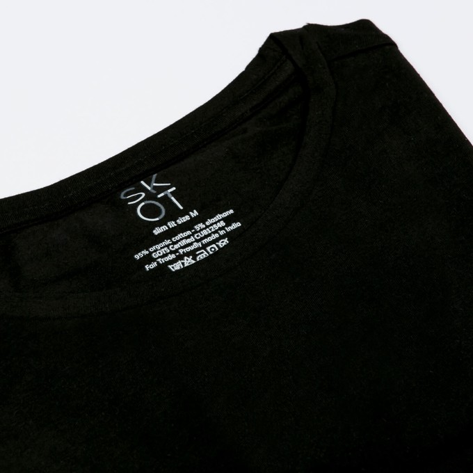 T-shirt Black Round Neck Men | 2-pack | Slim Fit from SKOT