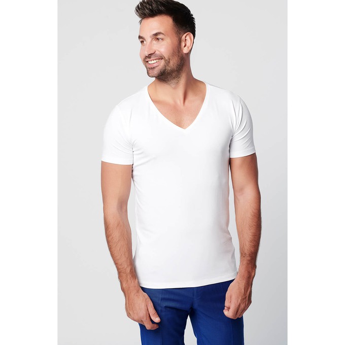 T-shirt - Deep V-neck 2-pack - White from SKOT
