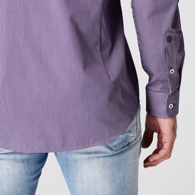Shirt - Slim Fit - Checkered Purple from SKOT