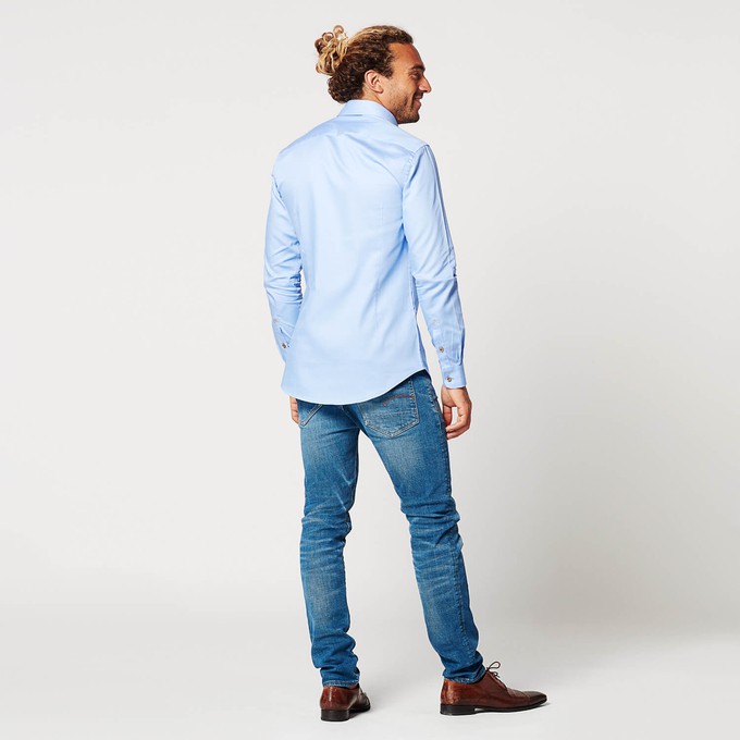 Shirt - Slim Fit - Circular Blue Contrast from SKOT