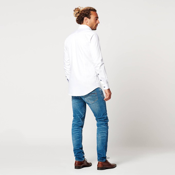 Shirt - Slim Fit - Circular White Contrast from SKOT