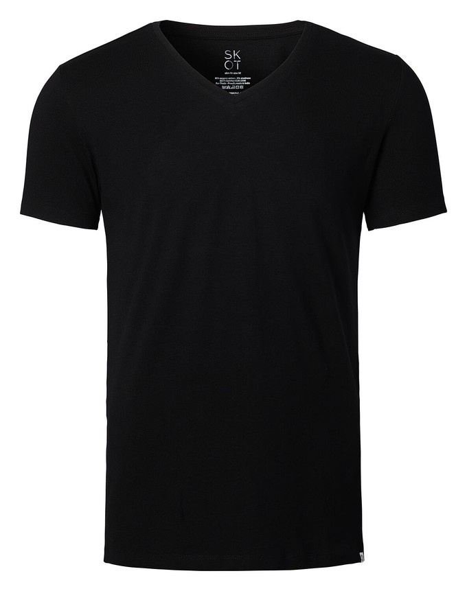 T-shirt - Regular V-neck 2-pack - Black from SKOT
