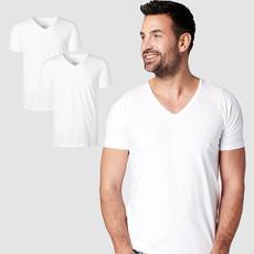T-shirt - Regular V-neck 2-pack - White from SKOT