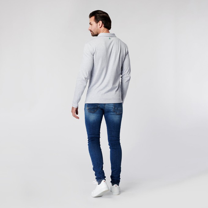 Longsleeve Polo - Grey Melange from SKOT