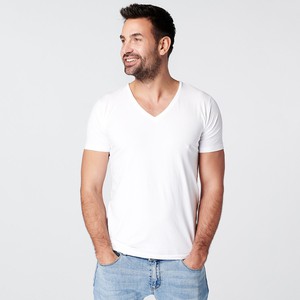 T-shirt - Regular V-neck 2-pack - White from SKOT