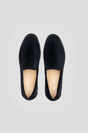 Vegan Velvet Loafer Black from Solari Milano