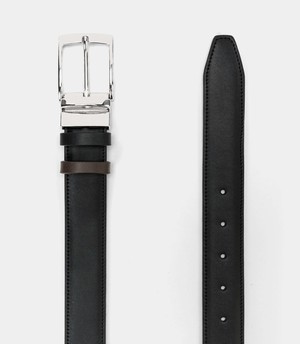 Reversible Vegan Belt - Black & Brown from Solari Milano