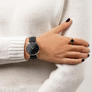 Black Solar Watch | Brown Vegan Leather from Solios Watches