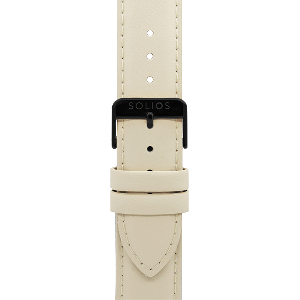 Cream Eco Vegan Leather Strap from Solios Watches