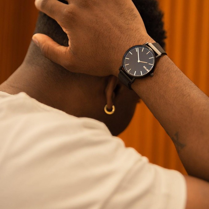 Black Solar Watch | Cream Vegan Leather from Solios Watches