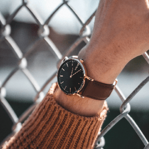 Black Solar Watch | Green Vegan Leather from Solios Watches