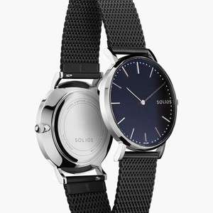 Black Solar Watch | Black Mesh from Solios Watches