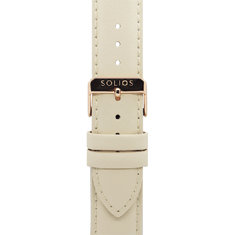 Cream Eco Vegan Leather Strap from Solios Watches