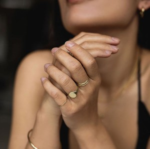 Ultra Thin Stacking Ring - Gold 14k from Solitude the Label