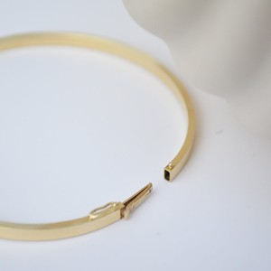Rectangle Bangle - 14k gold from Solitude the Label