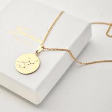 Zodiac Necklace (Choose your own sign) - Silver or Gold 14k from Solitude the Label