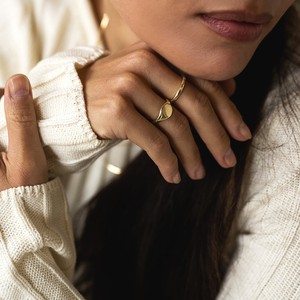 Saturn diamond ring - Gold 14k & Diamonds from Solitude the Label